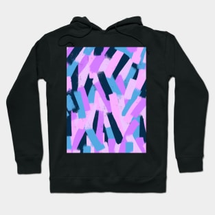 Stripy Smudgy Painted Pattern Hoodie